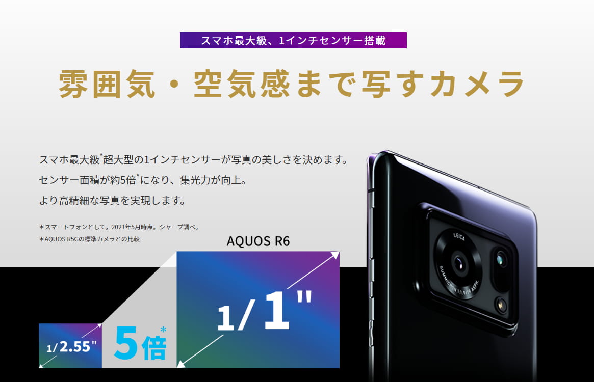 徕卡小红标易手 夏普AQUOS R6发布 配1英寸CMOS