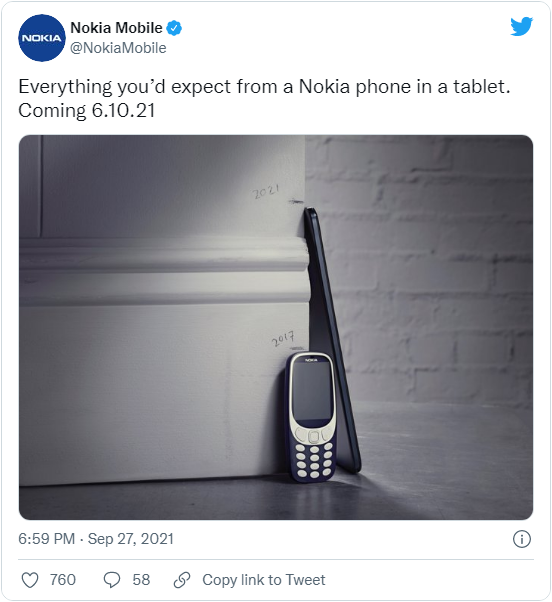 Nokia新款平板电脑或于10月6日亮相 采用紫光展锐芯片组