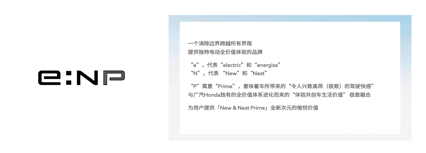 广汽本田发布全新电动品牌极湃e:NP 首款车型续航500KM