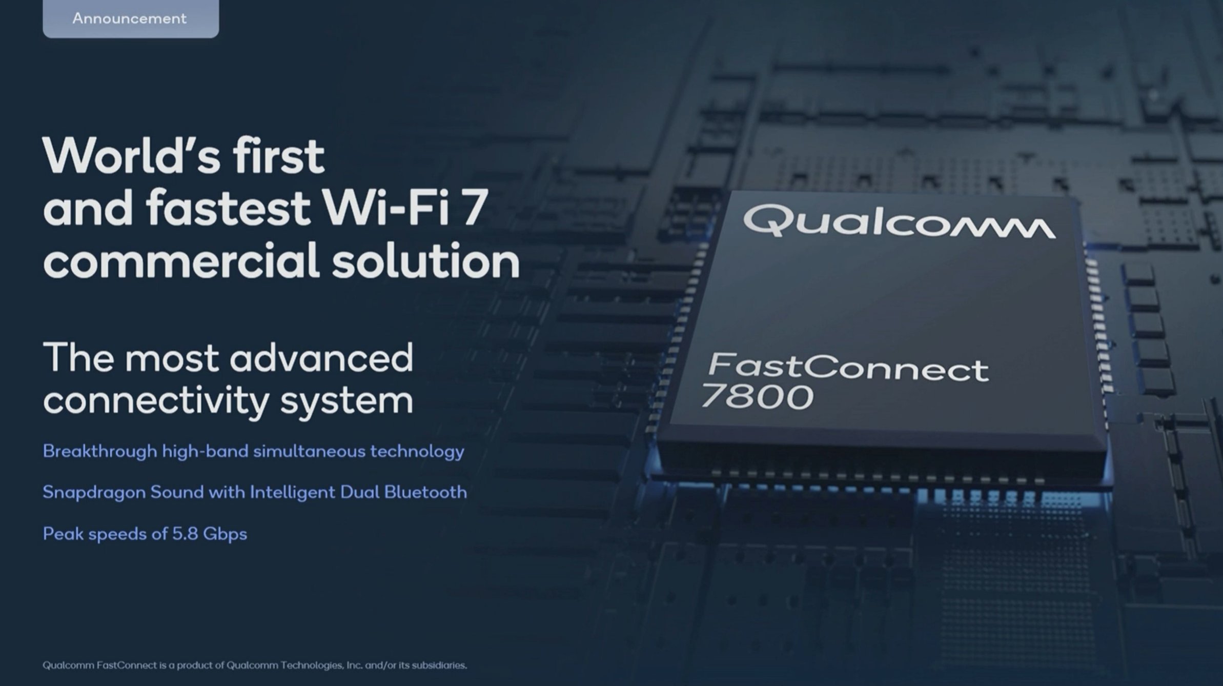 高通推出全球首个且速度最快的Wi-Fi 7 商用解决方案