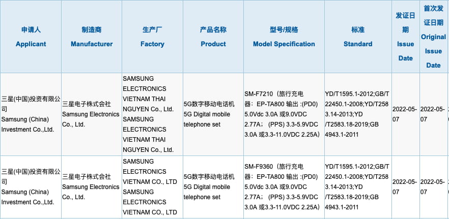 三星Galaxy Z Flip 4/Fold 4已获3C认证 预计8月份发布