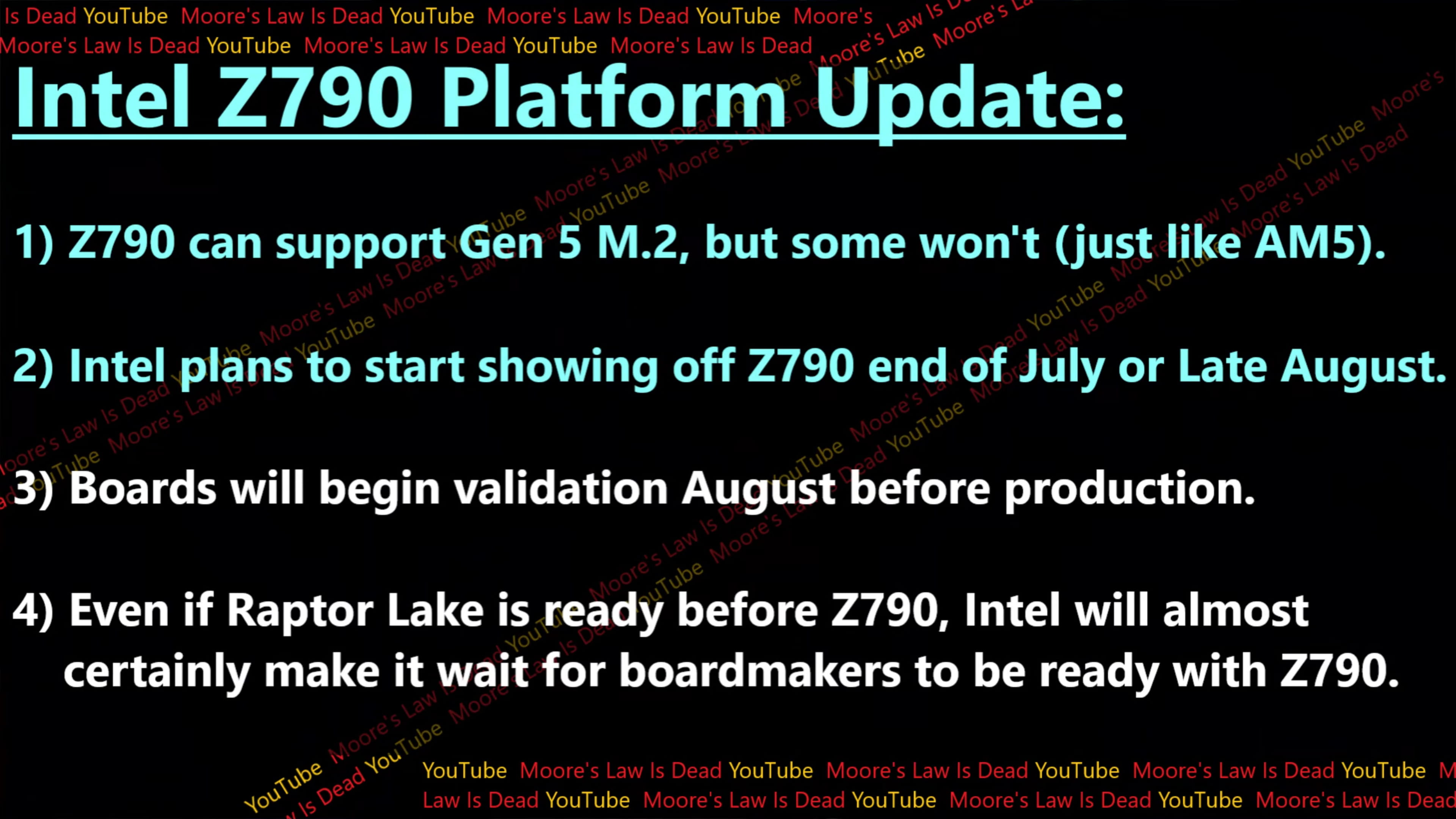 Intel将在第三季度推出Z790主板 支持PCIe Gen 5 M.2