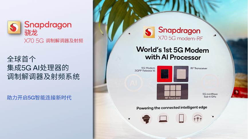 骁龙X70荣获“世界互联网领先科技成果” 赋能5G智能连接新时代