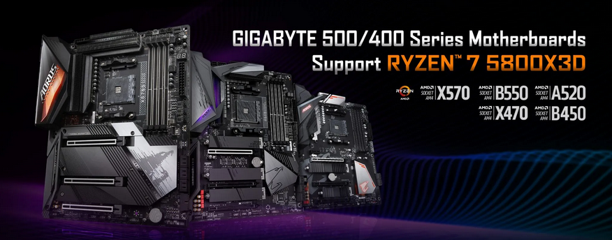 技嘉发布AMD 500/400系列BIOS 可完美支持Ryzen7 5800X3D