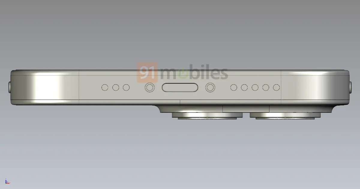 最新iPhone14 Pro CAD渲染泄露 除了 打孔+药丸 外变化不大