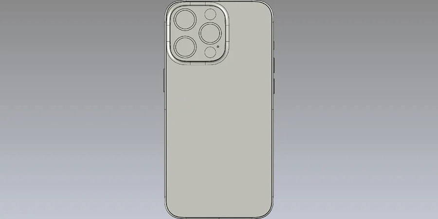 最新iPhone14 Pro CAD渲染泄露 除了 打孔+药丸 外变化不大