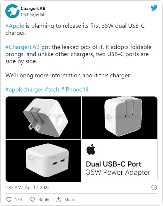 苹果双USB-C电源适配器谍照曝光 有点像小米小盒子