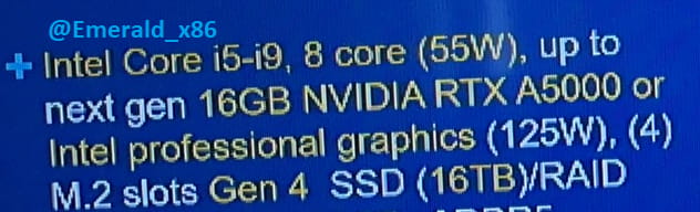 戴尔Precision 7760继任者曝光 Alder Lake-HX配Arc Pro显卡