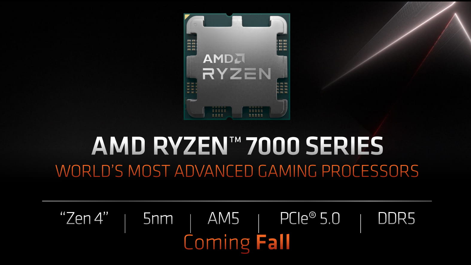 AMD 锐龙7000官宣 Zen 4架构最高加速频率超过5GHz