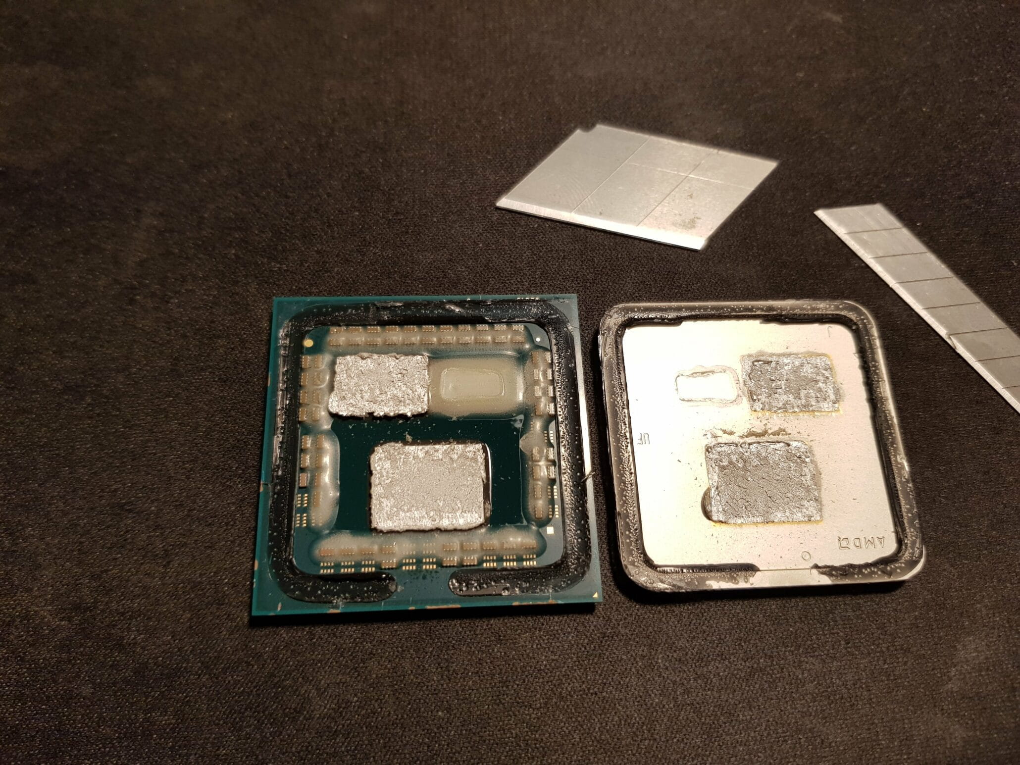 AMD Ryzen 7 5800X3D 3D V-Cache CPU开盖后运行温度更低