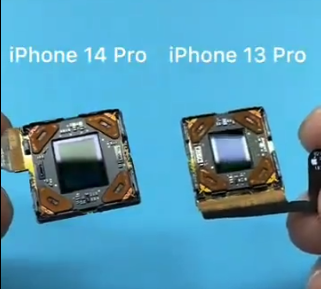 iPhone 14 Pro、iPhone 13 Pro相机精细拆卸对比