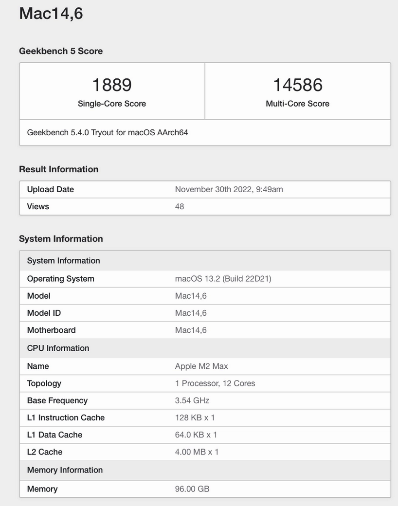 Apple M2 Max与M1 Max相比单核提升10%多核提升20%