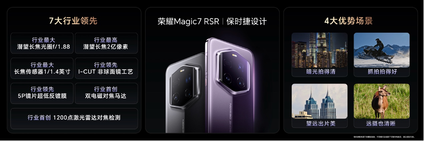 荣耀Magic7系列全面升级大王影像，首发AI超级长焦拍远更清晰