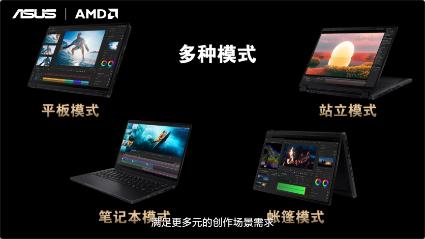 全线首发搭载AMD锐龙AI处理器，华硕重磅发布下一代AI PC全能本产品阵容！