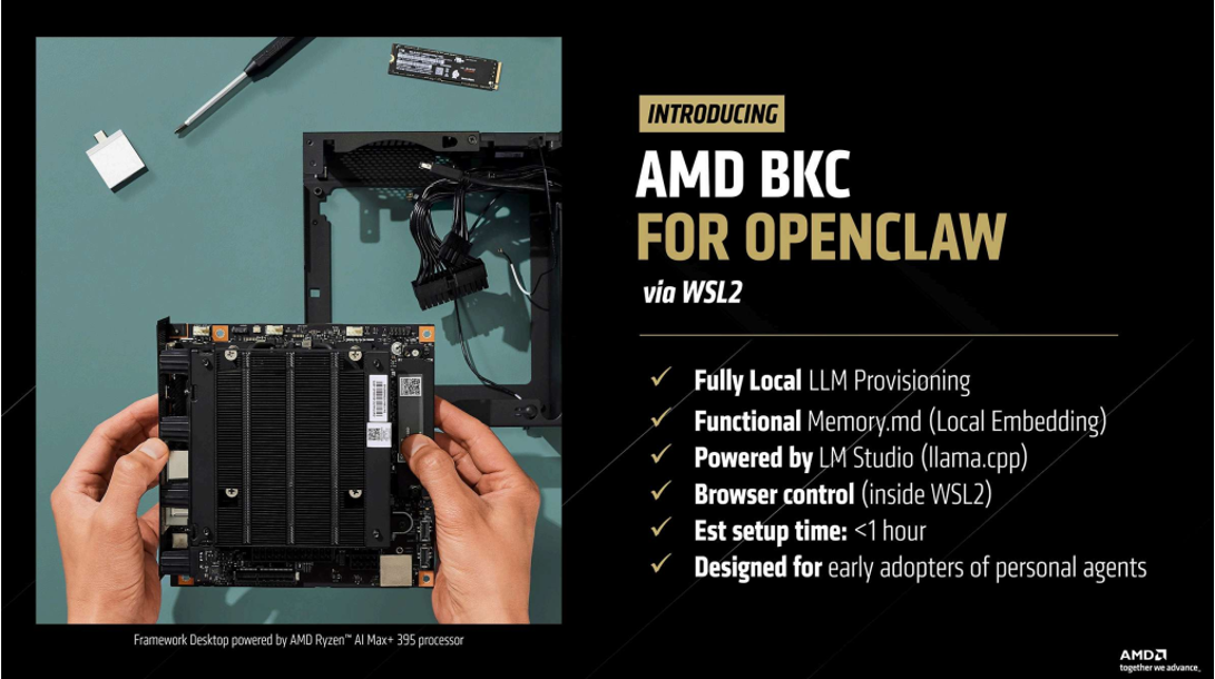 在AMD锐龙AI Max+处理器和Radeon GPU上本地运行OpenClaw