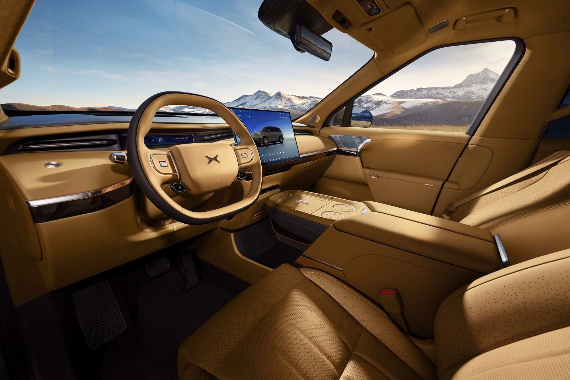 小鹏GX内饰正式公布 旗舰大六座SUV 双动力布局+L4级线控转向
