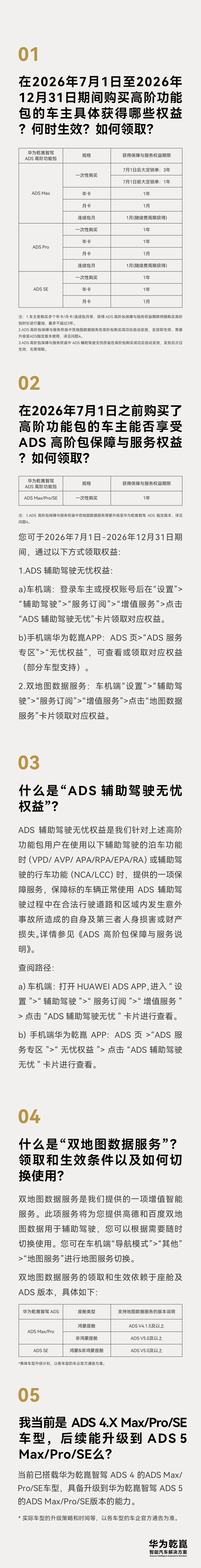 7月1日起调价!华为乾崑ADS Max高阶智驾包买断价上调至36000元