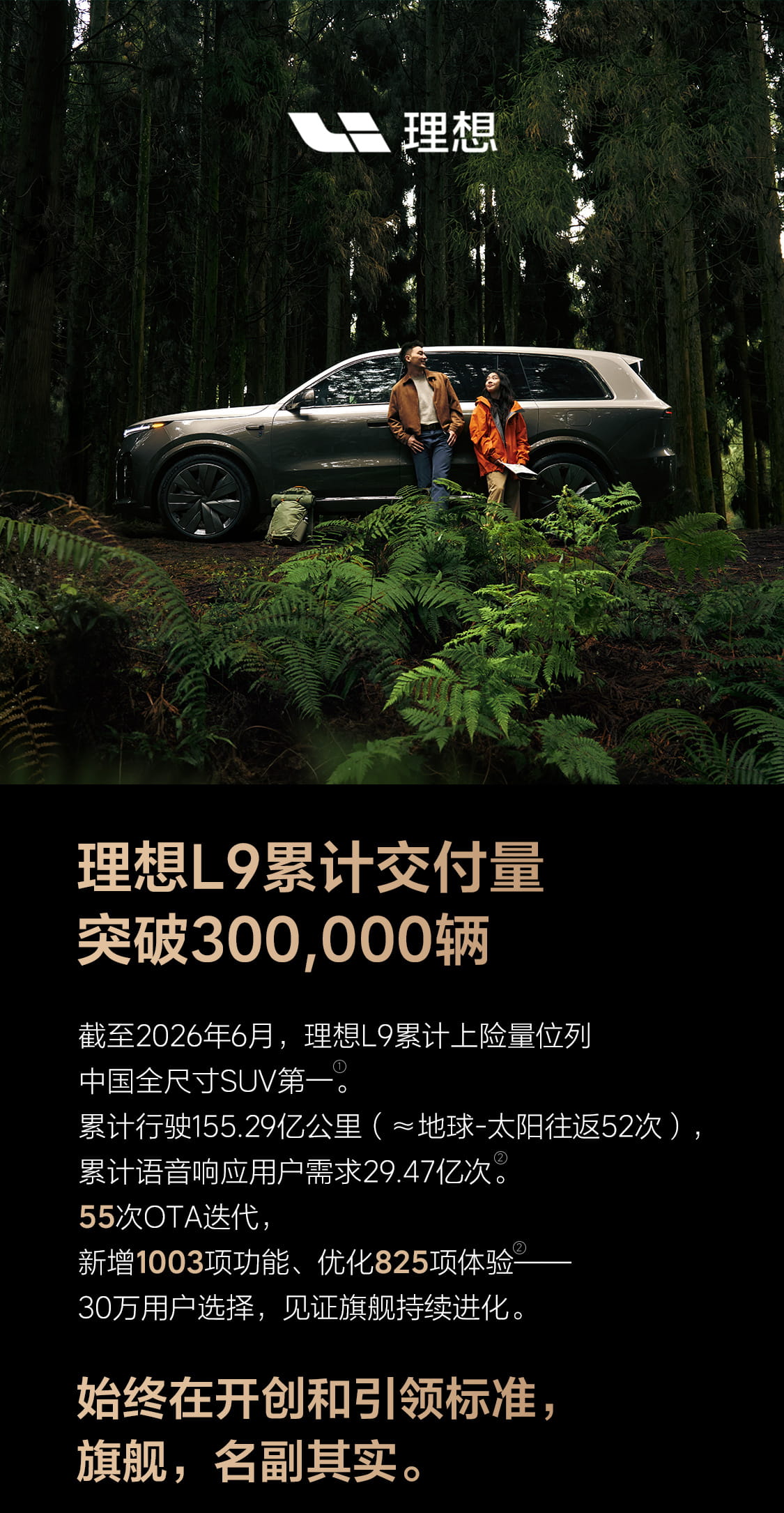 突破30万台！理想L9交付再创新高，稳居国产全尺寸SUV榜首