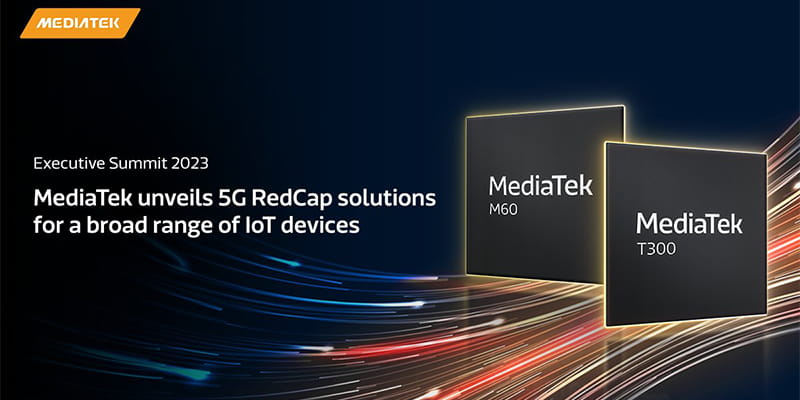 2023年12月1日 – MediaTek宣布推出支持5G RedCap的调制解调器和芯片组解决方案，包括MediaTek M60 5G调制解调器和MediaTek T300系列芯片组，将有助于5G-NR在市场中快速发展。基于先进的 5G技术，MediaTek 5G RedCap解决方案可满足穿戴式设备、轻型AR设备、物联网模块和基于边缘AI的设备对高能效的需求。 RedCap意指“5G轻量化（Reduced Capability）”，可将5G优势特性带给5G-NR消费电子、企业和工业设备。RedCap具备多种5G优势特性，可充分利用5G独立组网（SA）架构，为低带宽需求的设备提供稳定可靠的网络连接，同时相较于传统5G解决方案可节省成本，并降低网络部署的复杂度。 MediaTek资深副总经理、无线通信事业部总经理徐敬全博士表示：“RedCap解决方案是MediaTek实现5G普及使命的重要组成部分，可助力设备制造商优化组件，向市场提供拥有广泛应用、涵盖不同价位的5G设备。相较于市场中的5G eMBB和4G LTE Cat 4、Cat 6设备，5G RedCap能显著提升能效。随着技术更迭，5G RedCap将会取代4G LTE Cat 4解决方案，提供更稳定可靠的连网体验。” MediaTek T300系列是率先推出的6nm制程且集成射频的单芯片RedCap解决方案（RFSOC），为RedCap市场开辟了更广阔的发展空间。设备制造商可借助T300系列开拓新兴的RedCap市场，为企业、工业、消费电子、AR和数据卡带来创新设计。MediaTek T300系列采用高能效的台积电6nm制程，在紧凑的PCB面积上集成了单核Arm Cortex-A35 CPU。此外，MediaTek T300系列的网络下行速率峰值可达227Mbps，上行速率峰值可达122Mbps。 MediaTek T300系列芯片组和MediaTek M60 5G调制解调器符合3GPP 5G R17 标准，拥有杰出能效、网络覆盖增强和低延迟连接的特性。M60 5G调制解调器支持MediaTek UltraSave 4.0省电技术，可减少不必要的寻呼接收，为设备提供更长电池续航时间。MediaTek M60 5G 调制解调器相较于5G eMBB调制解调器解决方案，功耗节省可达70%；相较于4G LTE解决方案，功耗节省可达75%。 MediaTek RedCap解决方案将持续加速消费电子、企业和工业领域的5G设备变革，推动提升5G连接的能效和可靠性，以满足市场不断变化的连接需求和用户期望。MediaTek T300系列预计将于2024年上半年进行样品测试，并于2024年下半年推出商用样品。